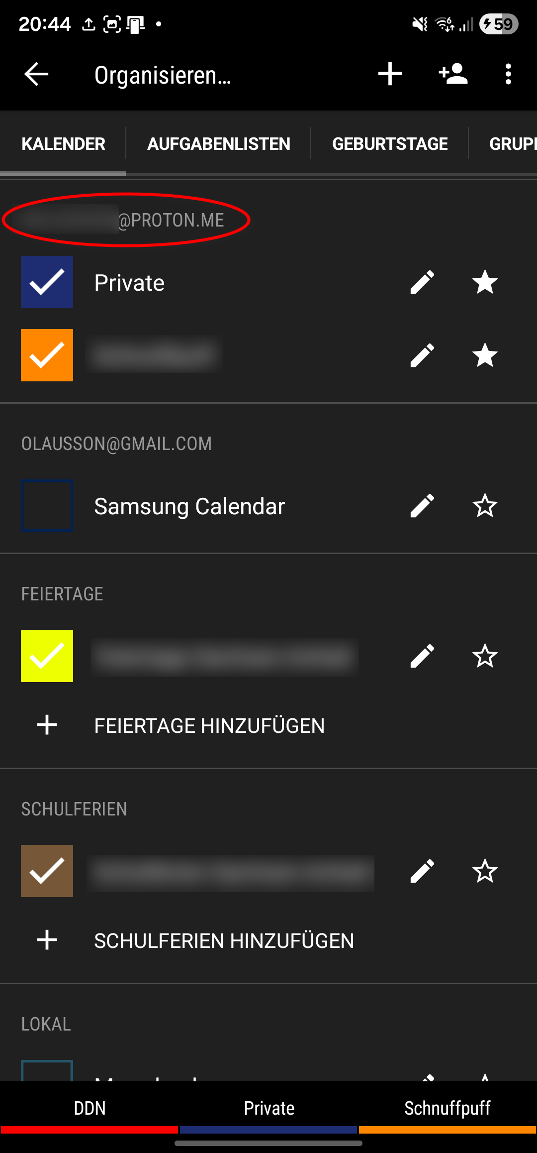Proton in Business Calendar